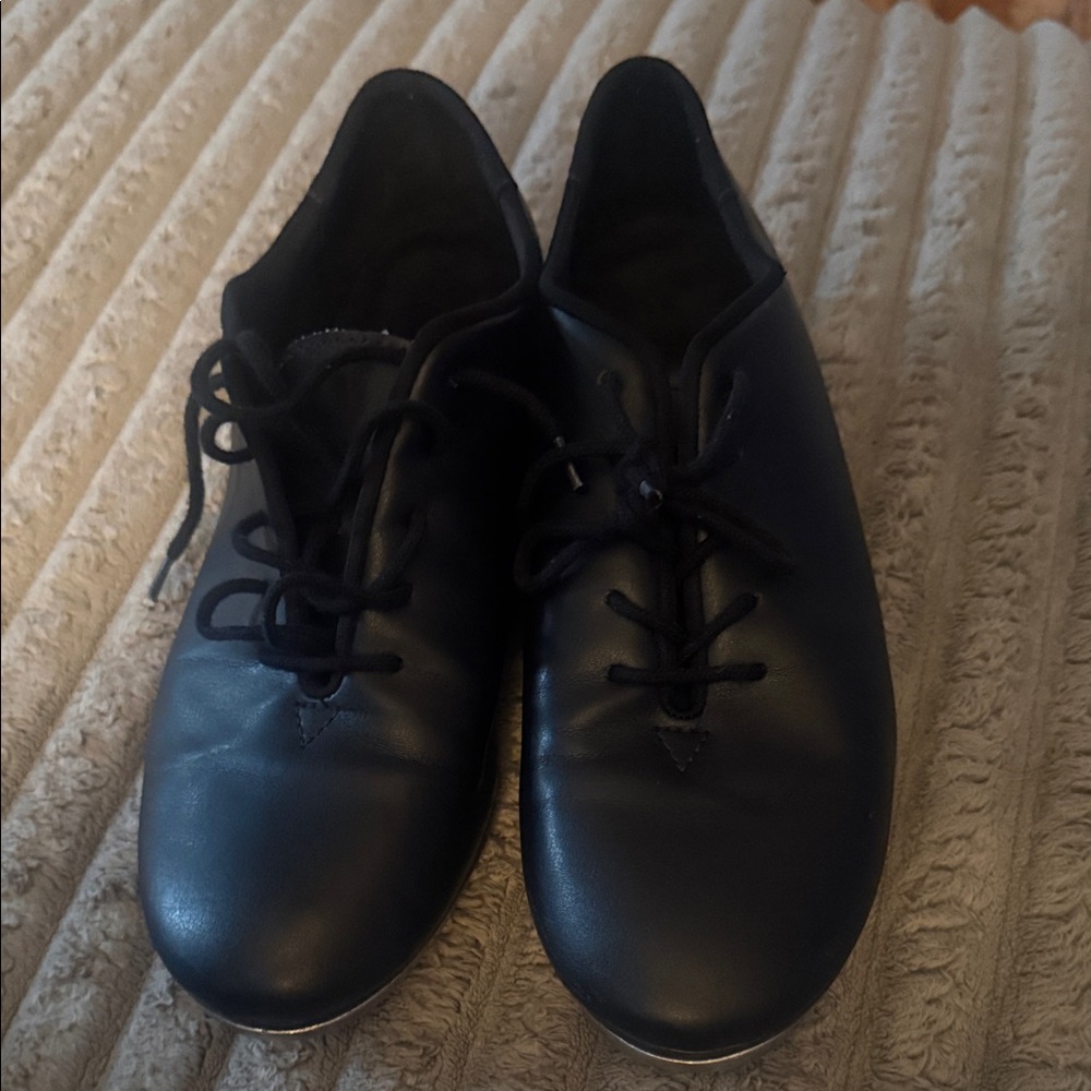 Classic Black Lace-Up Tap Shoes